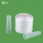 100% Virgin Bright Dyeable Spun Polyester Yarn , High Tenacity Yarn Well Sewing