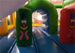 Slide Huge Commercial Bounce House Smiling Face Image Lead Free Strong Struture