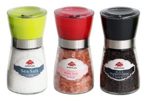 Wholesale Refillable Glass Salt Pepper Grinders, Adjustable Salt Pepper Grinders Variety of Colors from china suppliers