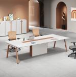 Modern Wooden Modular Office Furniture Table 2 4 Person Cubicle Workstation