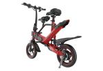 Red Ladies Full Size Folding Bicycle , Electric Push Bike Ergonomics Design