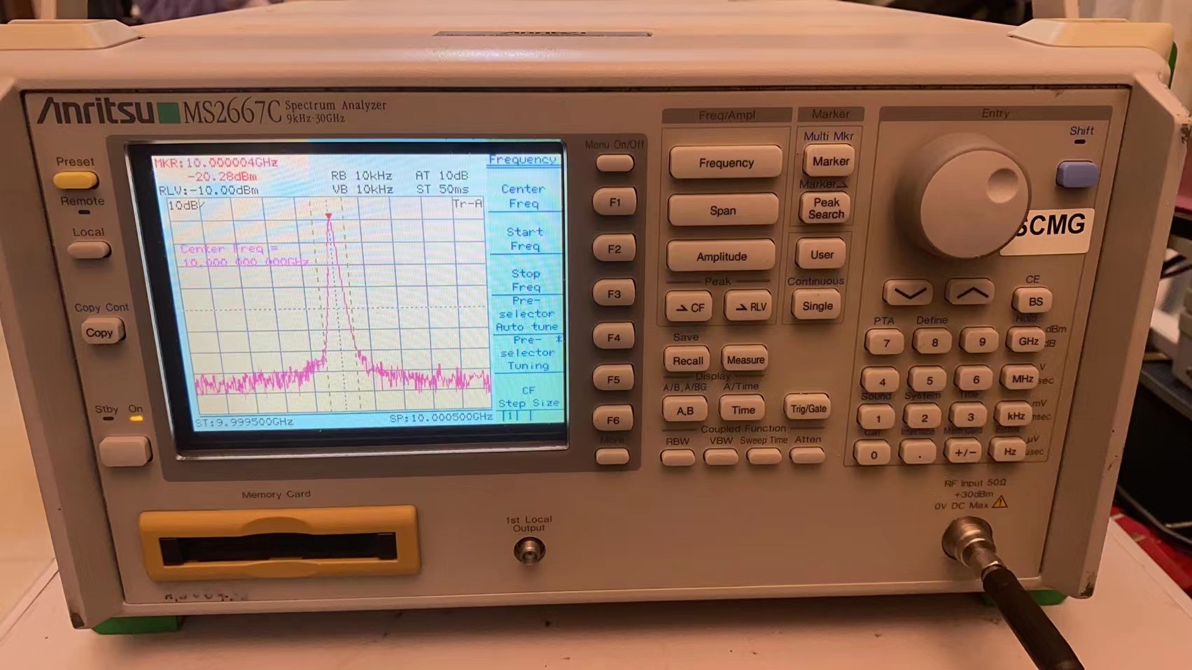 Anritsu MS2667C RF Spectrum Analyzer 9 KHz To 30 GHz Benchtop Plug In Portable
