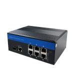 One SFP Fiber Six RJ45 Ports Industrial Managed Ethernet Switch DIN Rail Mount