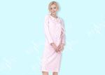 Doll Collar Style Ladies Night Dresses Sleepwear Pima Printed OEM / ODM