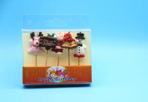 Wholesale Pretty Christmas Shaped Cute Birthday Candles , Fancy Birthday Cake Candles from china suppliers