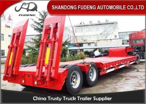 Wholesale 2 axle 40 ton low bed semi trailer ,Low loader truck trailer with mechanical ramps from china suppliers