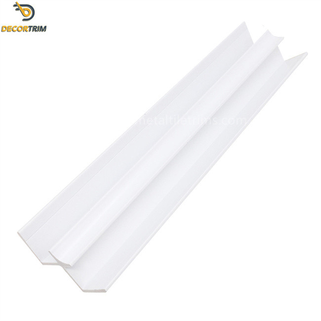12mm White Internal Corner Tile Trim Plastic PVC Material For UV Board Connection