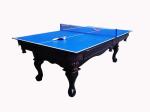Brown Standard 96 Inches Billiards Game Table With Converson Table Tennis Top /