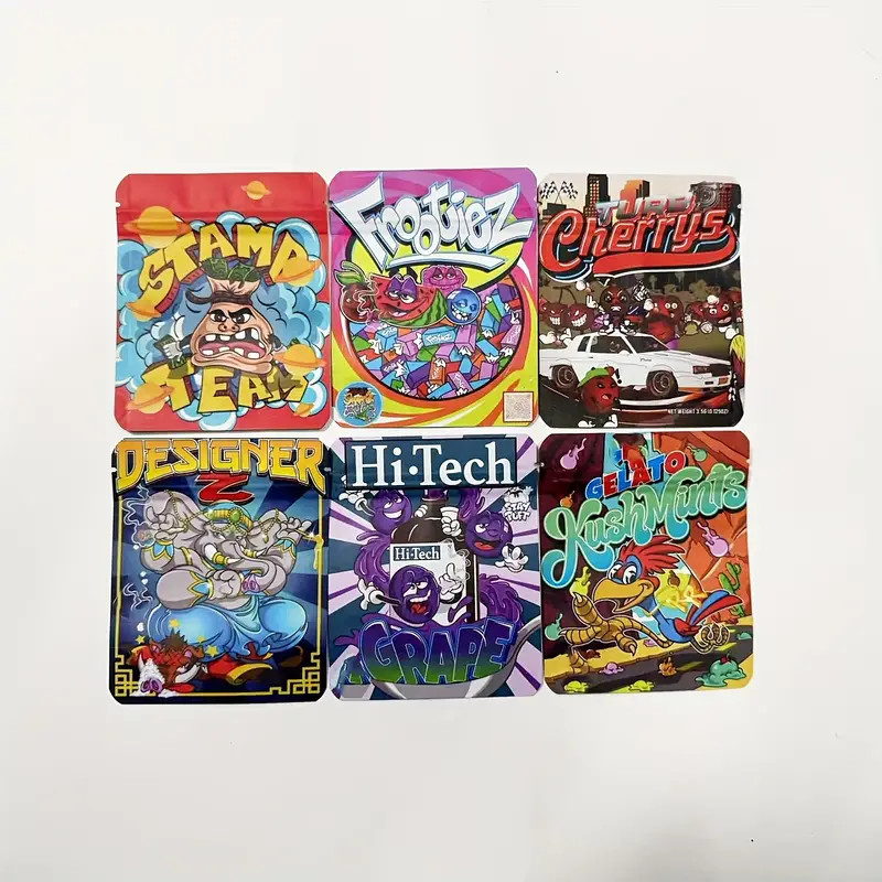 Various Sizes Mylar Zipper Bag For Food Snacks Storage Heat Seal 3.5 Mil