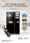 220VAC Automatic Tea Coffee Vending Machine With Ice Maker