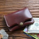 End Horse Patent Leather Slim Small Wallet with Minimalist Design and GENUINE