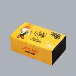 Small Cube Fried Chicken Takeaway Kraft Paper Snack Boxes With Window