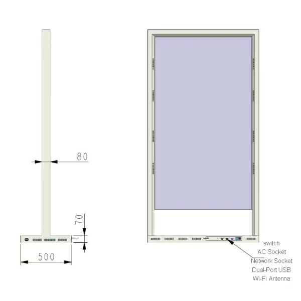 77 Inch OLED Transparent Display Unit Digital Signage High-Definition Touch Screen Indoor Advertising Display Player for Shopping Mall
