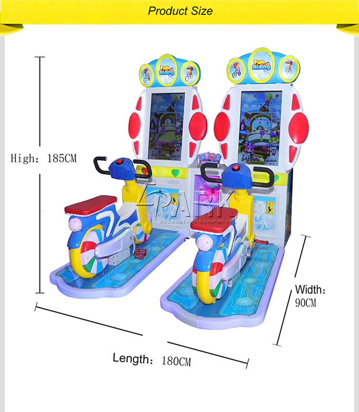 Fun Riding Arcade Dance Machine Amusement Bike Simulator 300W 220V