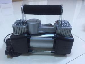 Wholesale Two Cylinder Strong Inflator Car Air Pump Steel Material , Clip Or Cigarette Lighter Power from china suppliers