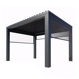Wholesale Courtyard Outdoor Flipped Louver Arbor Garden Villa High-Grade Awning Electric Aluminum Alloy Pavilion from china suppliers