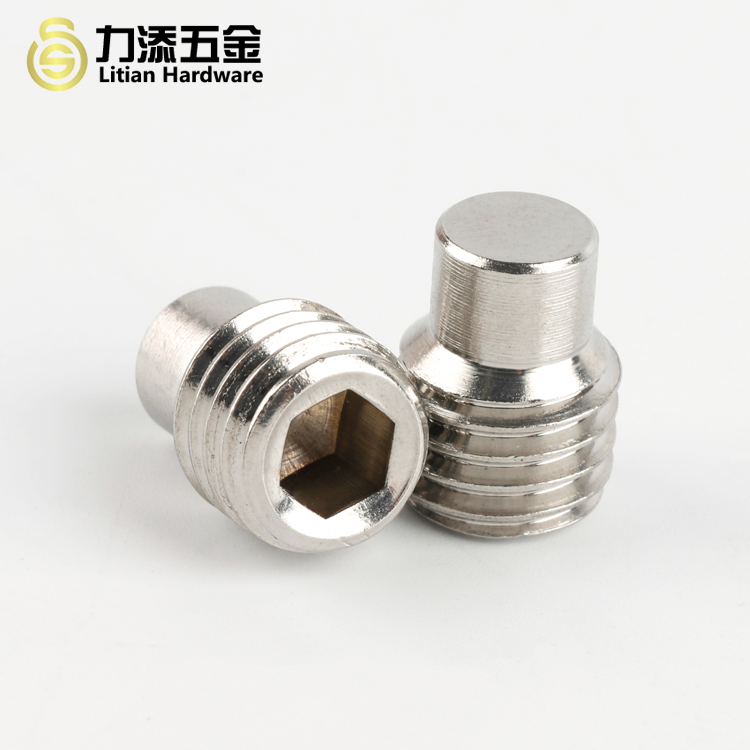 DIN915 Stainless Steel Fillister , Hex Socket Head Set Screws Nickel Plated