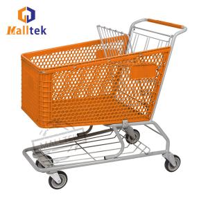 Wholesale 100L - 200L Half Plastic Supermarket Trolley Customizable Colour Logo from china suppliers