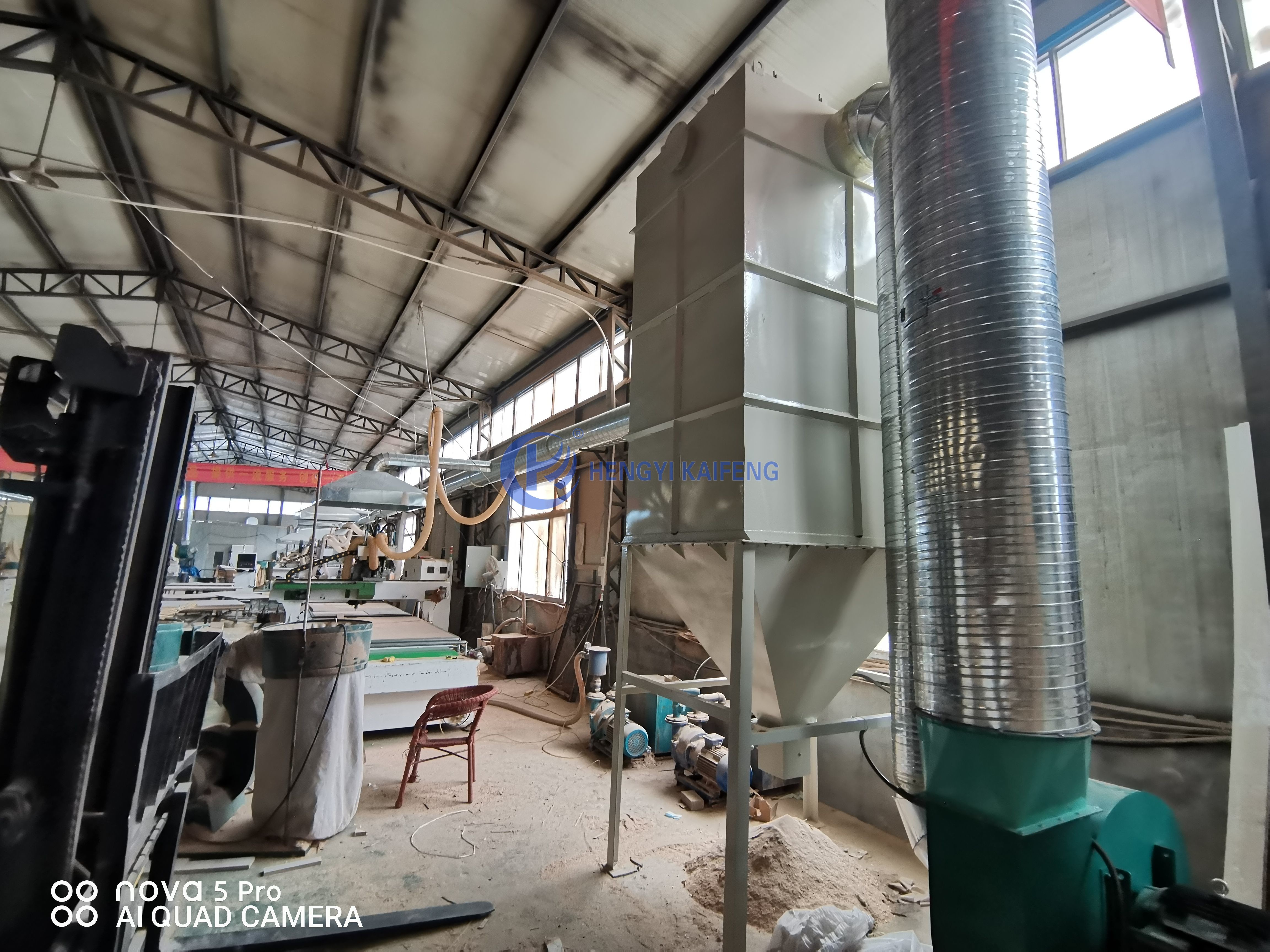 Powerful Industrial Dust Removal Equipment Filter Area 69.1m2