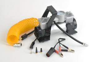 Wholesale Silver / Balck Metal 12v Heavy Duty Air Compressor With Bag No Light from china suppliers