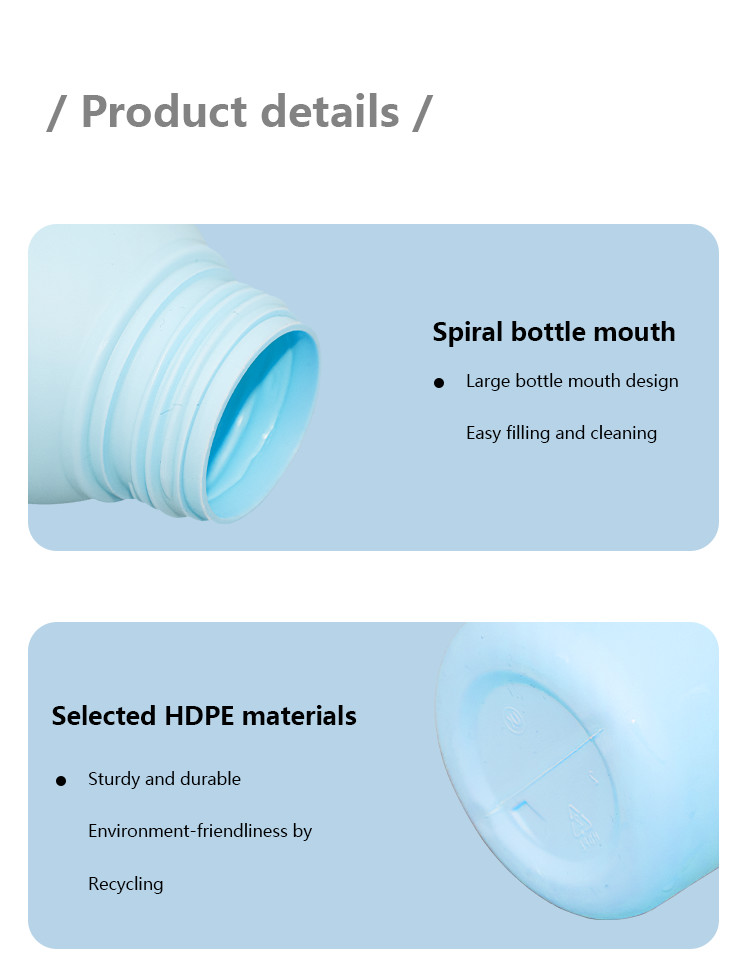 Blue Packaging Material Pe Foam Pump Bottle 500ml For Hand Sanitizer