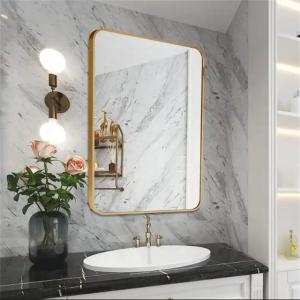 Wholesale Clear Gold Mirror Bath Mirror Full Length Aluminum Alloy Standing Decorative Wall Mirror from china suppliers