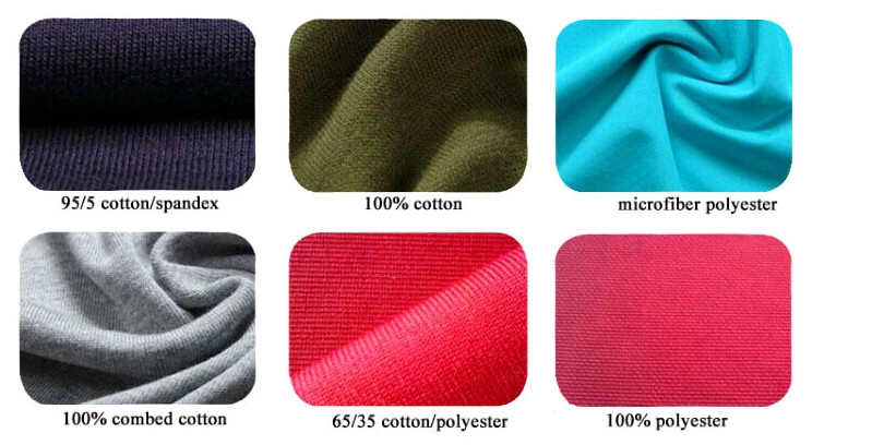 Hand Made Silk Printings Custom Logo T Shirts Digital Printing CVC Cotton / Poly Material