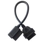 OEM Black OBD2 Connector Cable Male To Female 16 Pin For Diagnostic