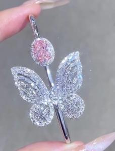 Wholesale NGTC Certified Lab Grown Diamond Bracelets 1.97ct Oval Pink Diamond Bracelet from china suppliers