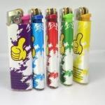 DY-077 EU Standard Electric Lighter with Diverse Stickers from Baida Manufacture