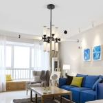 Modern Glass Tube Suspension lamp Living room Dining room scandinavian Castle