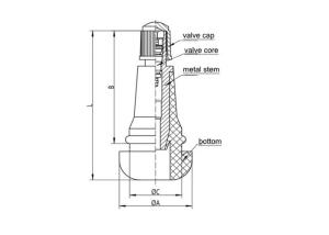Wholesale Car Rubber Tyre Valve TR413 11.5mm 0.453'' Rim Hole Recommended Aluminum Stem from china suppliers