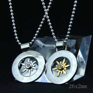 Wholesale Fashion High Quality Fashion Stainless Steel Round Shapped Necklace Pendant LPR116 from china suppliers