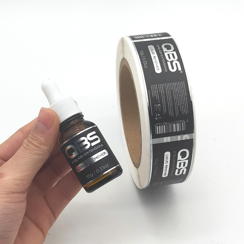 BOPP Hot Stamping Gold Foil Stickers , OEM Gold Foil Transparent Sticker