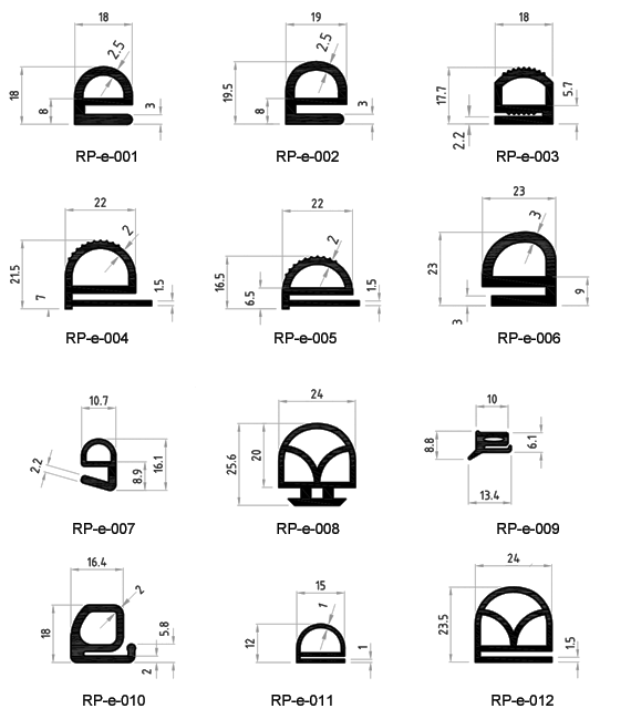 Eco Friendly P H Shape Silicone Gasket Seal With Cutting Processing Service