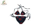 Red Circle Womens Bikini Swimsuits , Drawsting American Apparel Sublimation