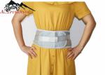 Cross - Stiffening Waist Support Belt Breathable Mesh Cloth Silver Gray Color