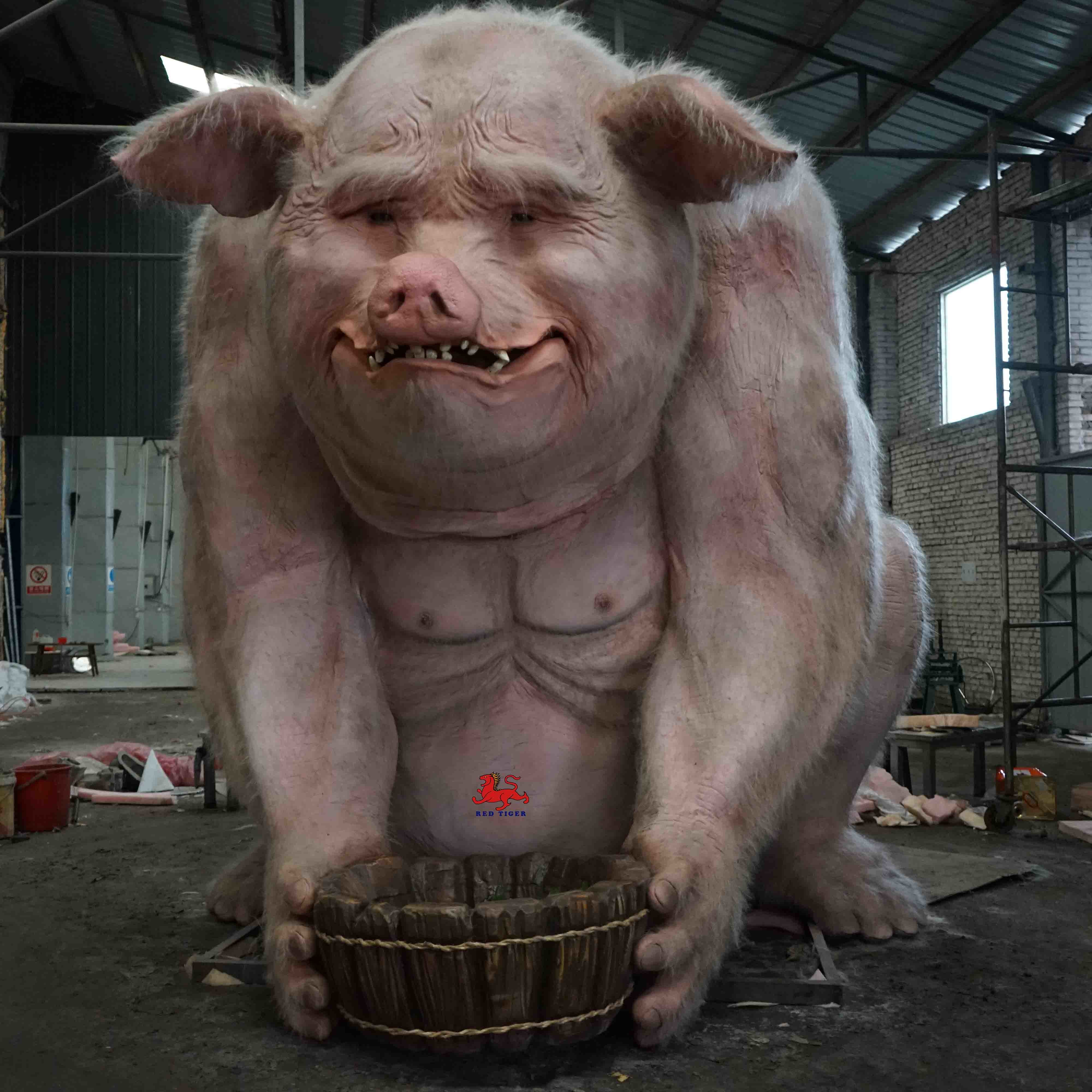 Customized Animatronic Realistic Pigs Adult Age For Shopping Malls
