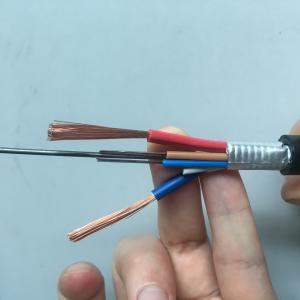 Wholesale G652D 6 Core Hybrid Fiber Optic Cable With 2 Copper Power Wires OPLC from china suppliers