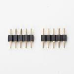 2.54 MM Pitch Dual Row Round Pin Header 180 Degree DIP Connector Full Gold