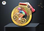 Stock Riding Medals Antique Brass Plating And Colorful Printing Relief Medailles