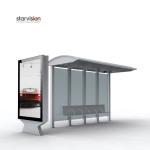 Aluminum Profile 4200mm Length Outdoor Bus Shelter Static Scrolling Poster
