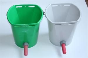 Wholesale Sturdy Green/Gray 1.5 Gallon Calf Feeding Bucket with Removable Nipple and Graduated Scale from china suppliers