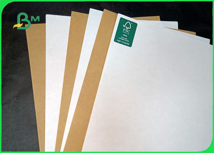 80gsm 90gsm FDA virgin pulp white / brown craft paper roll for flour bag
