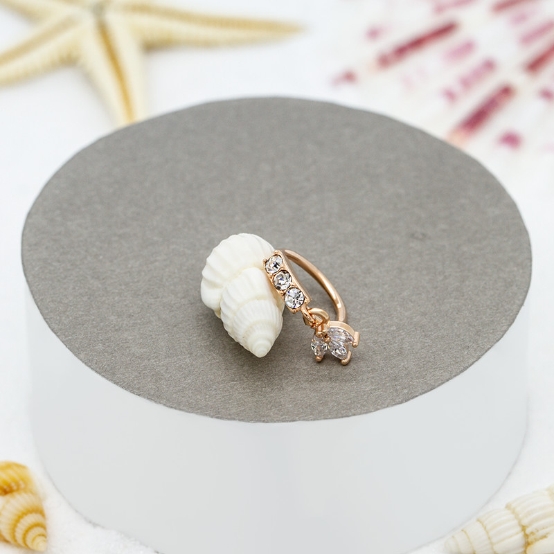 ODM OEM marquise zircon titanium rose gold nose ring With Diamond