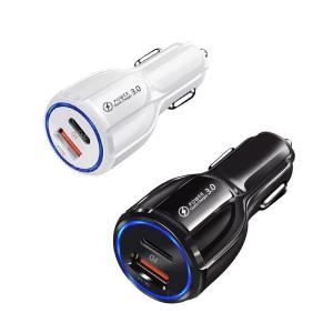 Wholesale Type C Phone Portable Car Charger 20W QC3.0 PD LED Cigarette Lighter from china suppliers