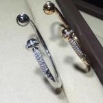 PIAGET brand jewelry 18k gold Possession open bangle bracelet set with 90