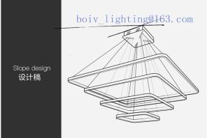 Wholesale LED Hanging Lightings Classic Modern Simple 76w White Or Black Color from china suppliers