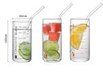 Clear Personalized Glass Cup , Custom Glass Mugs For Juice Milk Coffee