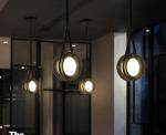 Nordic Modern Pendant Lights Glass Leather Belt Yo-yo Hanging Lamp(WH-GP-168)